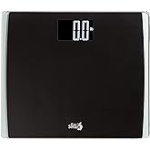 Eat Smart Precision Digital Bathroom Scale, 550 lb High Capacity Scale, Extra Wide Platform, Bath Scale for Body Weight, Blac