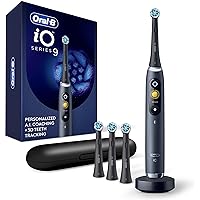 Oral B Power iO Series 9 Electric Toothbrush, Black Onyx, iO9 Rechargeable Power Toothbrush with 4 Brush Heads and Charging T
