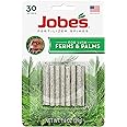 Jobe's Plant Food Fertilizer Spikes, Easy Plant Care for All Ferns and Palm Plants, 30 Count