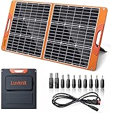 100 Watt Portable Solar Panel for Power Station, Foldable 100W Solar Panel for Camping Hiking Off-Grid Living, Monocrystallin