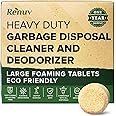 Renuv Garbage Disposal Cleaner and Deodorizer Tablets Heavy Duty Eco Friendly, Odor Eliminator, Degreaser, Dissolves Organic 