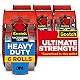 Scotch Heavy Duty Shipping and Moving Packing Tape, Clear, Packing and Moving Supplies, 1.88 in. x 22.2 yd., 6 Tape Rolls wit