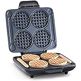 DASH Multi Mini Waffle Maker - Four 4” Waffle Molds, Nonstick Waffle Iron with Quick Heat-Up, Nonstick Surface - Perfect Mini