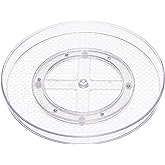 Amazon Basics Clear Lazy Susan Turntable Organizer, 12-Inch, 2-Pack