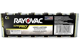 Rayovac Batteries AL-C Alkaline Batteries, Size C (Pack of 6)