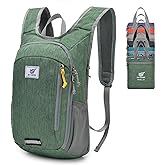 SKYSPER Small Daypack 10L Hiking Backpack Packable Lightweight Travel Day Pack for Women Men(Green)