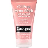 Neutrogena Oil Free Pink Grapefruit Acne Face Wash with Vitamin C, Salicylic Acid Acne Treatment Medicine, Gentle Foaming Vit