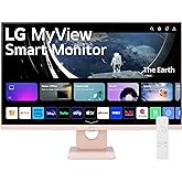 LG 27SR50F-P MyView Smart Monitor 27-Inch FHD (1920x1080) IPS Display, webOS 23, HDR 10, 5Wx2 Speakers, AirPlay 2, Screen Sha