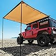 ALL-TOP Vehicle Awning 6.6'x10' Roof Rack Pull-Out Sun Shade UV50+, Weatherproof 4x4 Side Awning for Camping & Overland (Hard