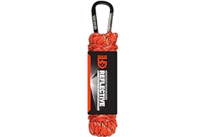 Gear AID 550 Paracord and Carabiner, 7 Strand Utility Cord for Camping and Survival