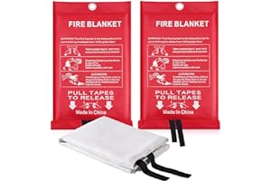 Fire Blankets Fiberglass Retardant Blankets - 3.3x3.3ft Square Fire Suppression Tools Emergency Survival Kit Durable for Peop