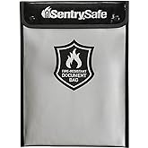 SentrySafe Fire and Water Resistant Bag with Zipper for Documents