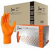 1st Choice 6 mil Nitrile Gloves, Mechanic Gloves Disposable Latex Free, Nitrile Disposable Gloves with Raised Diamond Texture