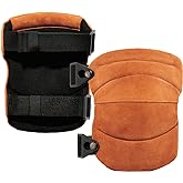 Ergodyne - 18232 Leather Knee Pads, Heavy Duty, ProFlex 230 Brown, One Size
