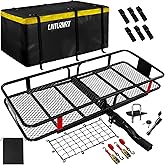 LWTURMRT 60"X21.6"X6" Hitch Cargo Carrier and Receiver Hitch Cargo Rack with Waterproof Cargo Bag(58"X20"X24"),Carrier Cargo 