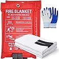 Disfore Fire Blanket for Home-Kitchen Retardant - 2 Pack Portable Fire Blanket,Kitchen Fire Blanket to Suppress Grease Fire, 