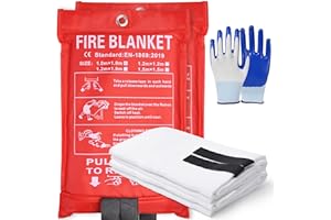 Disfore Fire Blanket for Home-Kitchen Retardant - 2 Pack Portable Fire Blanket,Kitchen Fire Blanket to Suppress Grease Fire, 