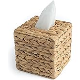 KOLWOVEN Tissue Box Holder - Tissue Box Cover Square- Wicker Tissues Cube Box Cover -Boho Decorative Woven Facial Tissue Hold