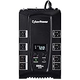 CyberPower CP685AVRLCD Intelligent LCD UPS System, 685VA/390W, 8 Outlets, AVR, Compact