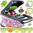 Vegetable Chopper, Pro Onion Chopper, Multifunctional 13 in 1 Food Chopper, Kitchen Vegetable Slicer Dicer Cutter,Veggie Chop