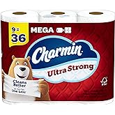 Charmin Ultra Strong Toilet Paper 9 Mega Rolls, 242 Sheets Per Roll