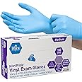 MED PRIDE NitriPride Nitrile-Vinyl Blend Exam Gloves, Medium 100 - Powder Free, Latex Free & Rubber Free - Single Use Non-Ste