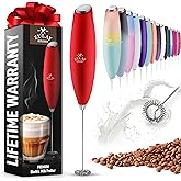 Zulay Powerful Milk Frother for Coffee with Powerful Motor - Handheld Frother Electric Whisk, Milk Foamer, Mini Mixer & Coffe