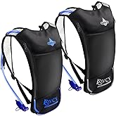 2 Pack Hydration Backpack Pack with 2L Hydration Bladders, ACVCY Lightweight Breathable Water Backpack with 3 Layer Pockets, 