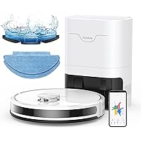 HONITURE Robot Vacuum and Mop with Auto Empty Station, 3500Pa Suction, Laser Based LiDAR Navigation, Multi Floor Mapping, Per