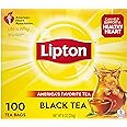 Lipton Tea Bags, Black Tea, Iced or Hot Tea, Can Support Heart Health, 100 Total Tea Bags