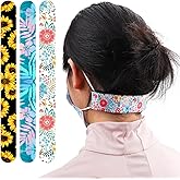 HZRAN Neoprene Face Mask Ear Savers, Comfortable Mask Extender for Relief Ear Pain, Cute Mask Extender Strap, Adjustable Reus