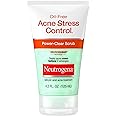 Neutrogena Oil-Free Acne Stress Control Power-Clear Facial Scrub, 2% Salicylic Acid Acne Treatment Medication, Exfoliating Da