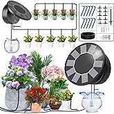 TRJZWA Solar Automatic Drip Irrigation System Kit, DIY Irrigation System for Garden Outdoor/Indoor Gardening System, Plant Wa