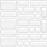 Vtopmart 25 PCS Clear Plastic Drawer Organizers Set, 4-Size Versatile Bathroom and Vanity Drawer Organizer Trays, Storage Bin