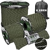 X XBEN Reflective Paracord 1000lb, 50/100/200/500/1000ft 4mm, 13 Strand Parachute Cord, Tactical Paracord Rope for Camping, F