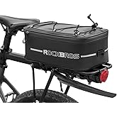 ROCKBROS Bike Rack Bag Bike Trunk Bag Bike Rack Rear Carrier Bag for Travel with Rain Cover & Reflective Stripes, 9L(Black)