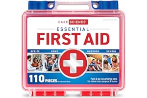 Care Science First Aid Kit, 110 Pieces | Professional Use for Travel, Work, School, Home, Car, Survival, Camping, Hiking, and
