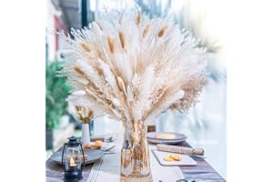 95 PCS Pampas Grass Decor Natural dried flowers | Boho Dried Floral Arrangement Centerpiece Table Decor Wedding Decor Rustic 