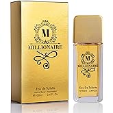 Millionaire Eau De Toilette for Men Citrus, Woody & Spicy Blend Top Notes of Orange & Grapefruit with Mint - Base Notes of Am