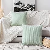Home Brilliant Decorative Pillow Covers for Couch Sage Green Throw Pillow Covers Summer 45x45 Set of 2 18 x 18 Pillow Cover S