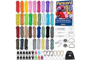 MONOBIN Paracord, 550 Paracord Combo Kit with Instruction Book - 36 Colors Multifunction Paracord Ropes and Complete Accessor