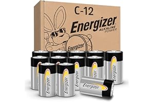 Energizer Alkaline Power C Batteries (12 Pack), Long-Lasting Alkaline C Cell Batteries