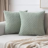 MIULEE Throw Pillow Covers Soft Corduroy Decorative Set of 2 Boho Striped Pillow Covers Pillowcases Farmhouse Home Decor for 