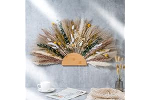 Natural Pampas grass & preserved flowers decor wreath & Home decoration pieces Wall hanging | dired flowers BOHO decoration |