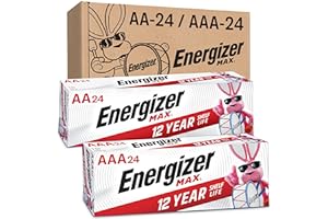 Energizer AA Batteries and AAA Batteries, 24 Max Double A Batteries and 24 Max Triple A Batteries Combo Pack, 48 Count