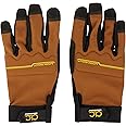 Custom Leathercraft124L Workright Flex Grip Work Gloves, Shrink Resistant, Improved Dexterity, Tough, Stretchable, Excellent 