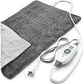 Pure Enrichment PureRelief XL Heating Pad - 12" x 24" Electric Heating Pad for Back Pain & Cramps, 6 Heat Settings, FSA/HSA E