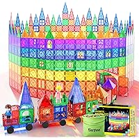 Magnetic Tiles with 2 Cars, Building Blocks Magnets Toys for Kids Toddlers, Educational Toys for 3 Year Old, STEM Preschool L
