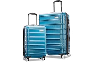 Samsonite Omni 2 Hardside Expandable Luggage with Spinner Wheels, Caribbean Blue, 2-Piece Set (Carry-on/Medium)