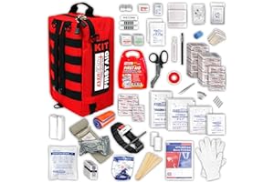 Ever-Ready Industries Premium Trauma First Aid Kit for Outdoors, Workplace, and Home - Exceed OSHA Guidelines and ANSI 2009 S